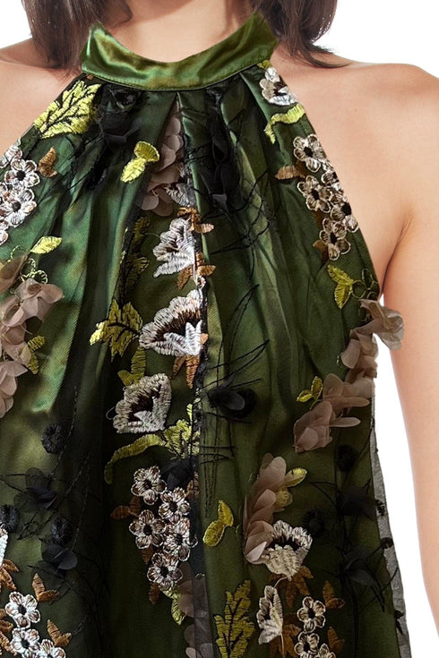 Henriette Dress - Emerald Meadow